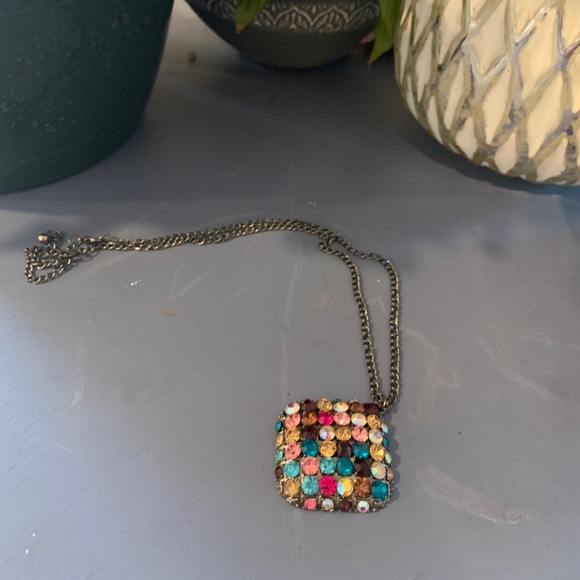 Colorful pendant necklace - Picture 2 of 2
